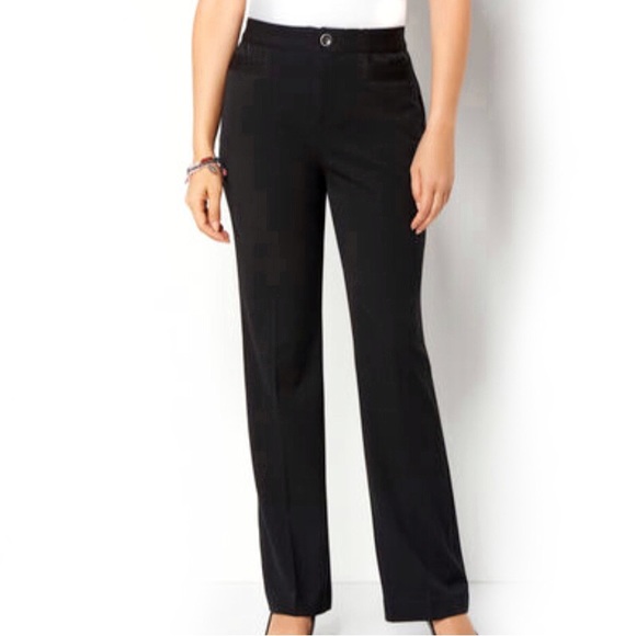 Christopher & Banks Black Workwear Classic Fit Downtown Trouser 8 Petite Pant - Picture 1 of 7